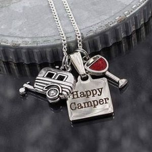 Happy Camper Necklace. New